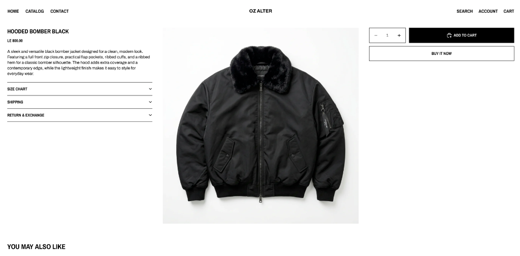 Desktop Product Page